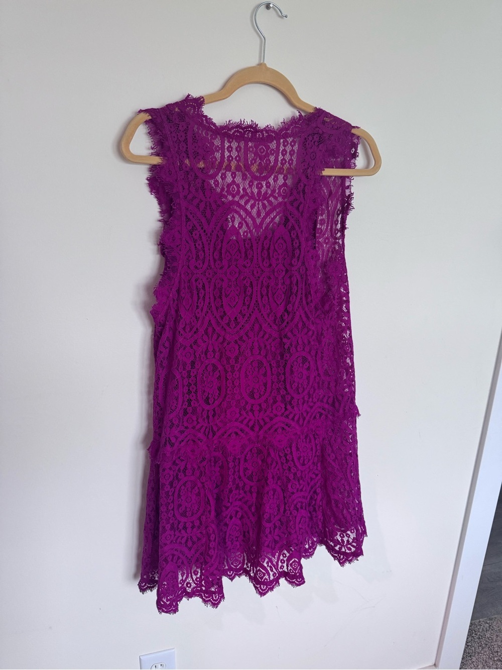 Free People Fuchsia Crochet Lace dress - Picture 5 of 5